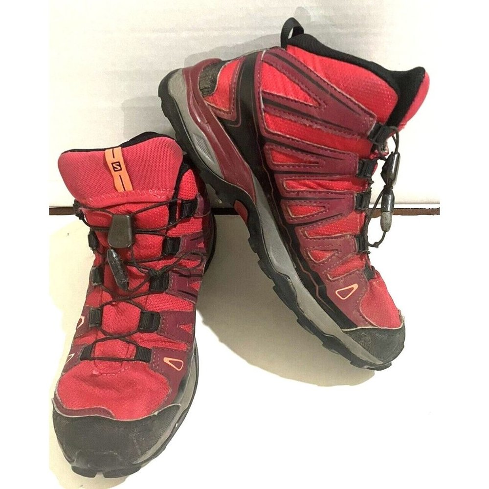 Salomon Kids Red and Black Boots